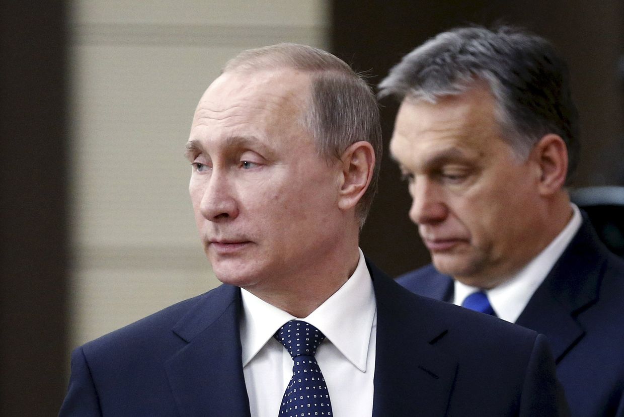 Встреча президента РФ В. Путина с премьер-министром Венгрии В. Орбаном