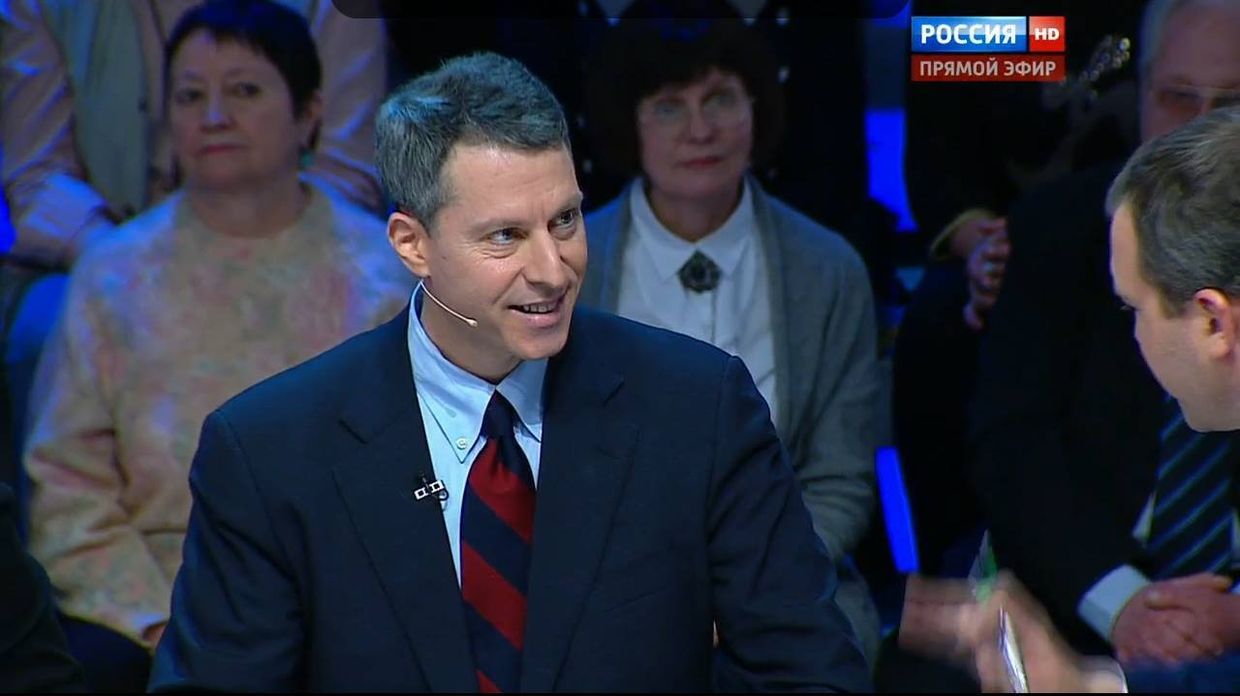 Майкл Бом выступает на телеканале «Россия» Майкл Бом выступает на телеканале «Россия»