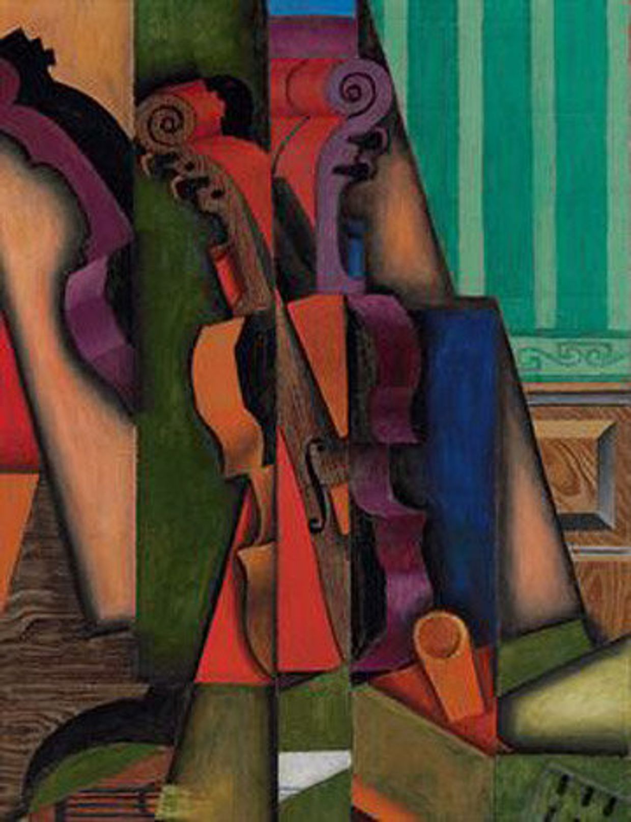 Кубистическая композиция Хуана Гриса Скрипка и гитара, 1913 год
