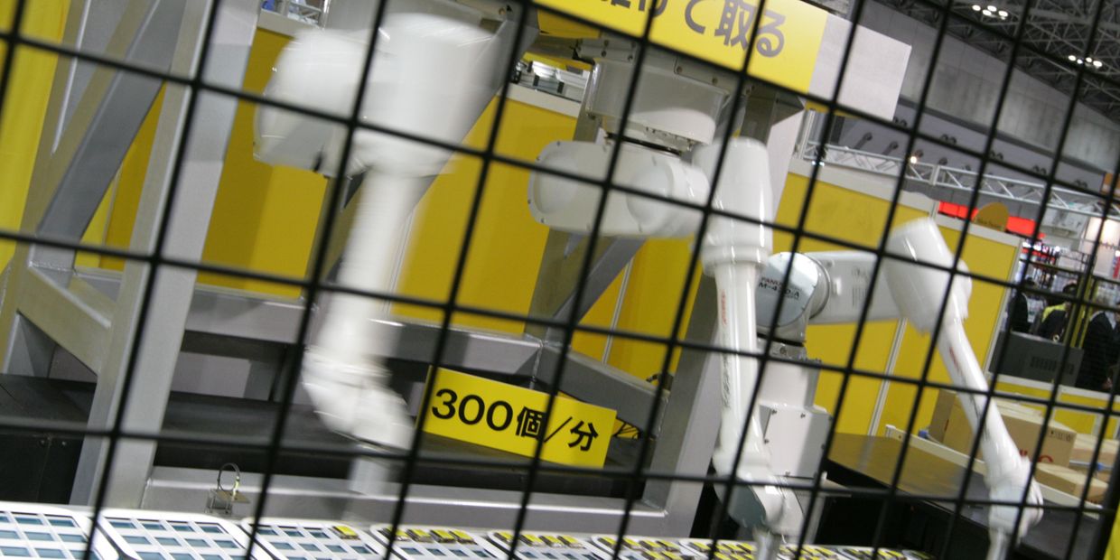Производственный процесс на заводе FANUC