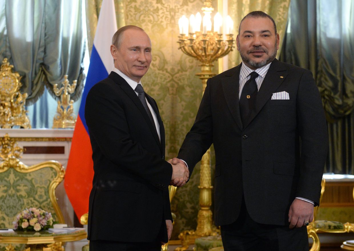Встреча президента РФ В. Путина с королем Марокко Мухаммедом VI