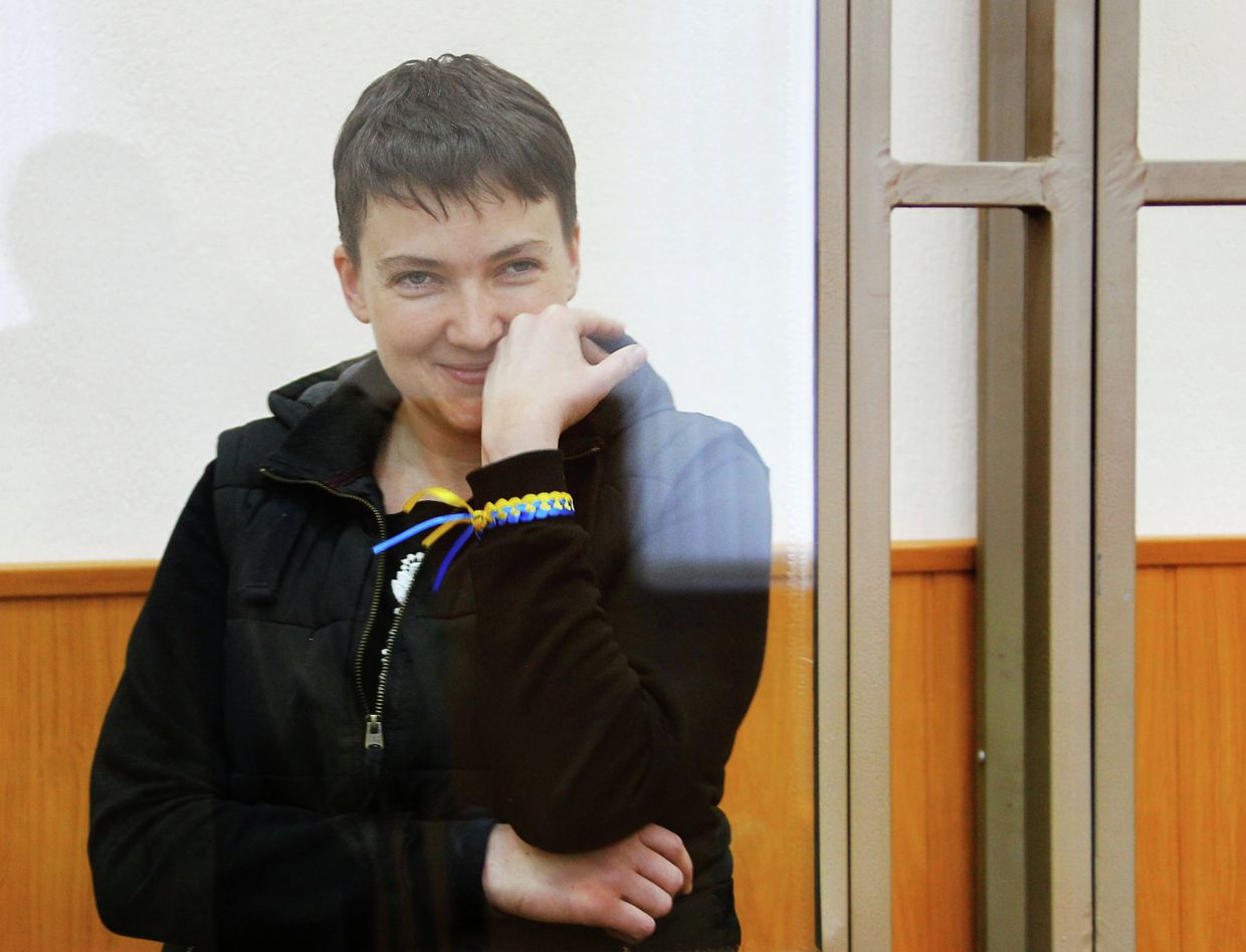 Гражданка Украины Надежда Савченко, обвиняемая в гибели российских журналистов в Донбассе, на заседании Донецкого городского суда Ростовской област