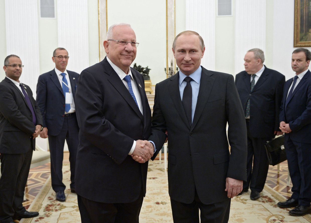 Встреча президента РФ В. Путина с президентом Израиля Р. Ривлином