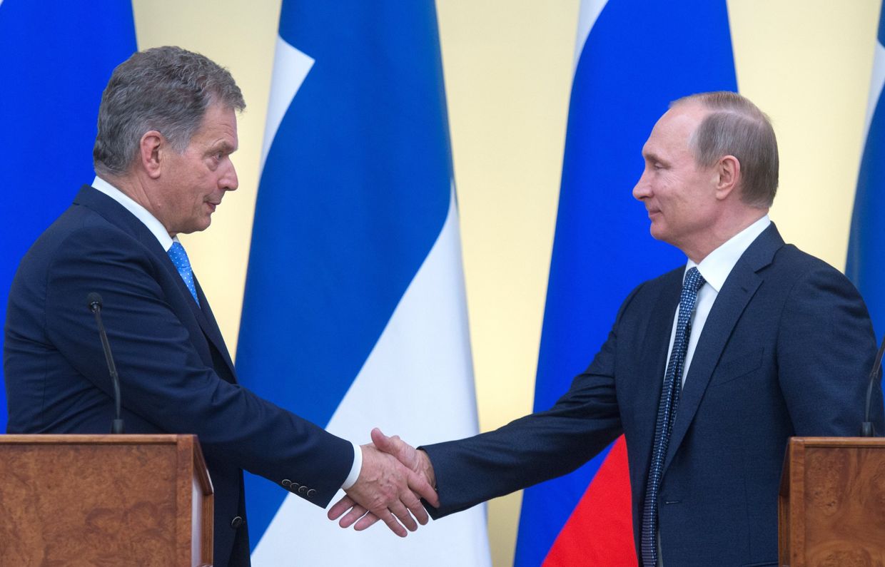 Президент РФ В. Путин встретился с президентом Финляндии С. Ниинистё