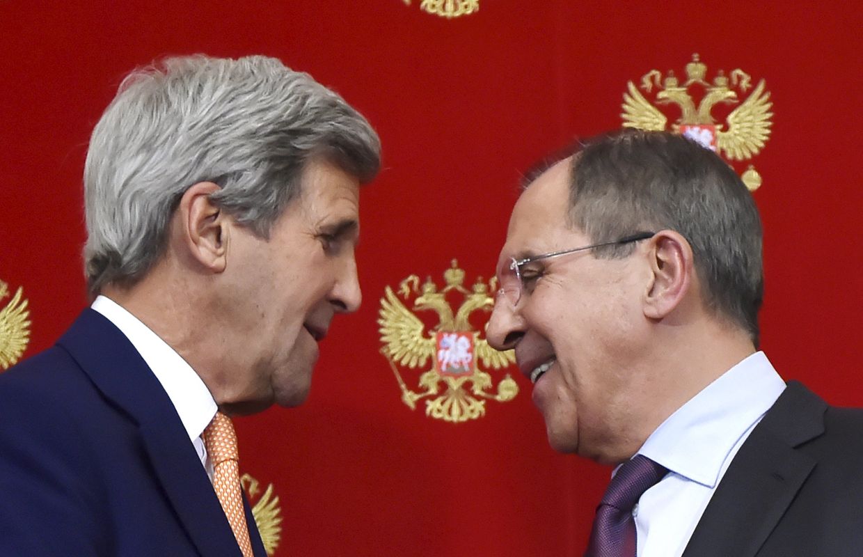 Министр иностранных дел РФ Сергей Лавров и государственный секретарь США Джон Керри