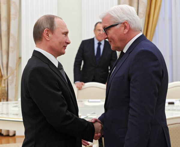 Рабочая встреча президента РФ В.Путина с главой МИД Германии Ф. Штайнмайером