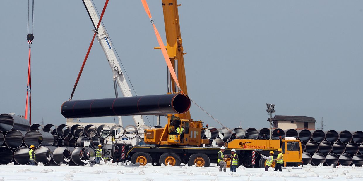 Трубы для строительства Транс-Адриатического газопровода в Дуррес