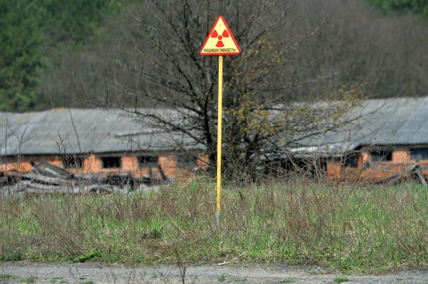 Предупреждающий знак на территории Полесского государственного радиационно-экологического заповедника Предупреждающий знак на территории Полесского государственного радиационно-экологического заповедника