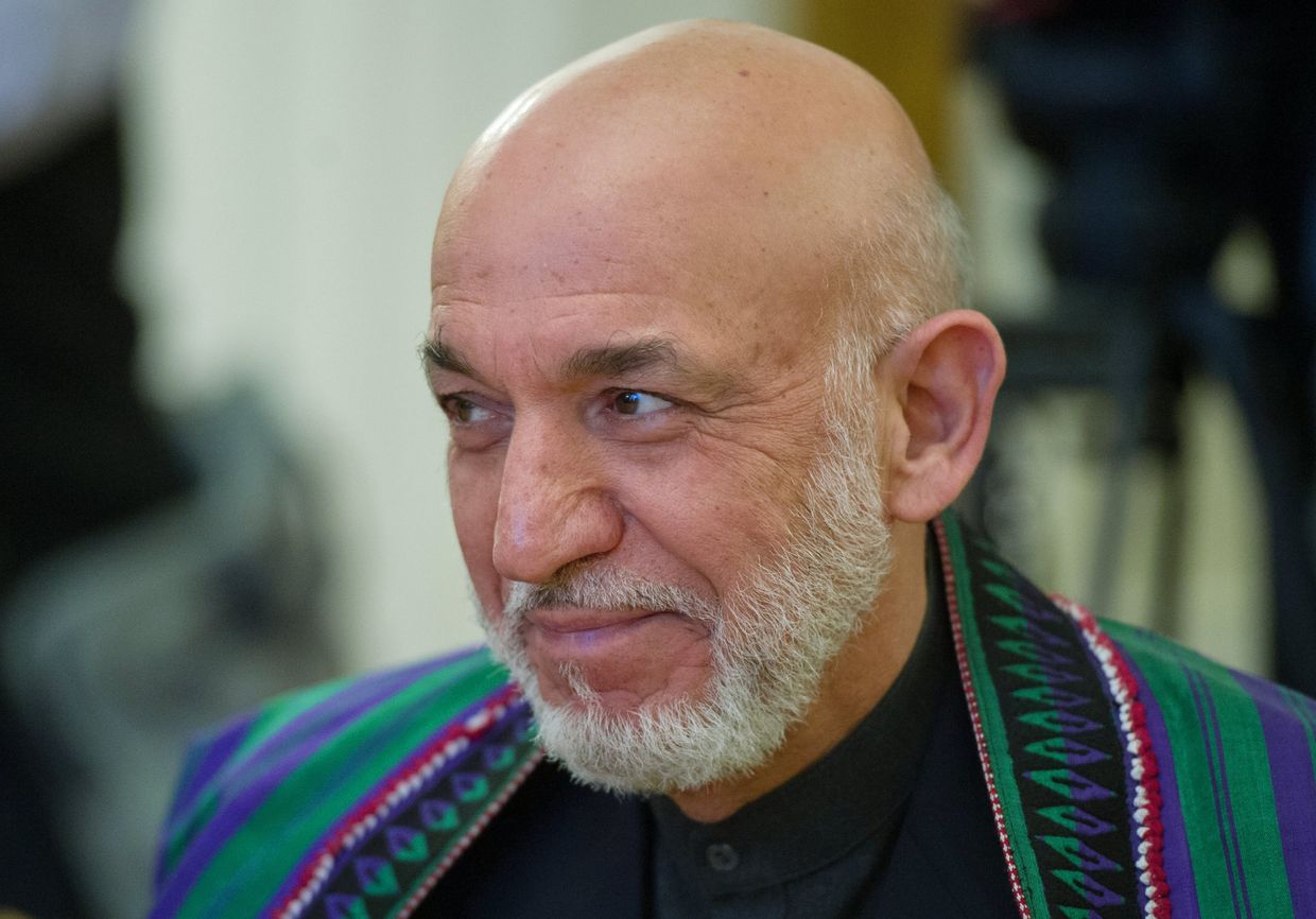Встреча главы МИД РФ Сергея Лаврова с экс-президентом Афганистана Хамидом Карзаем