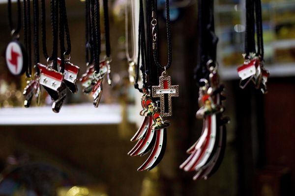 Продукция сувенирного магазина в Дамаске