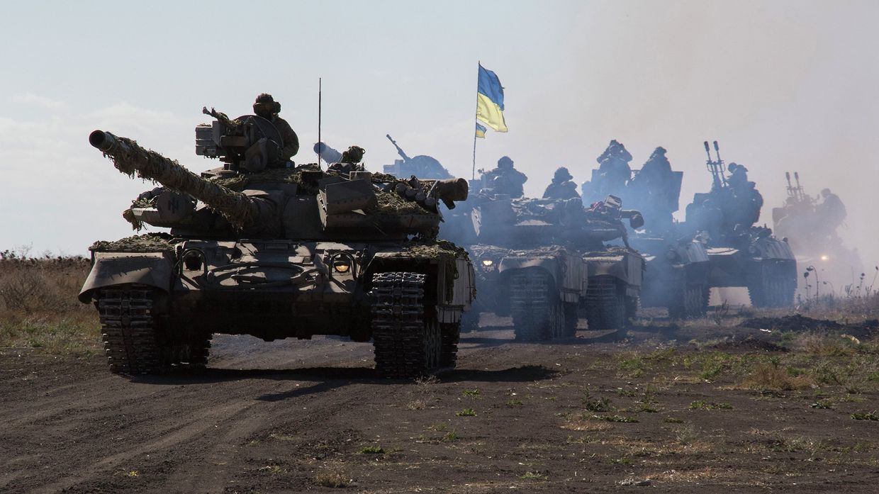 Танки украинской армии в Донецкой области