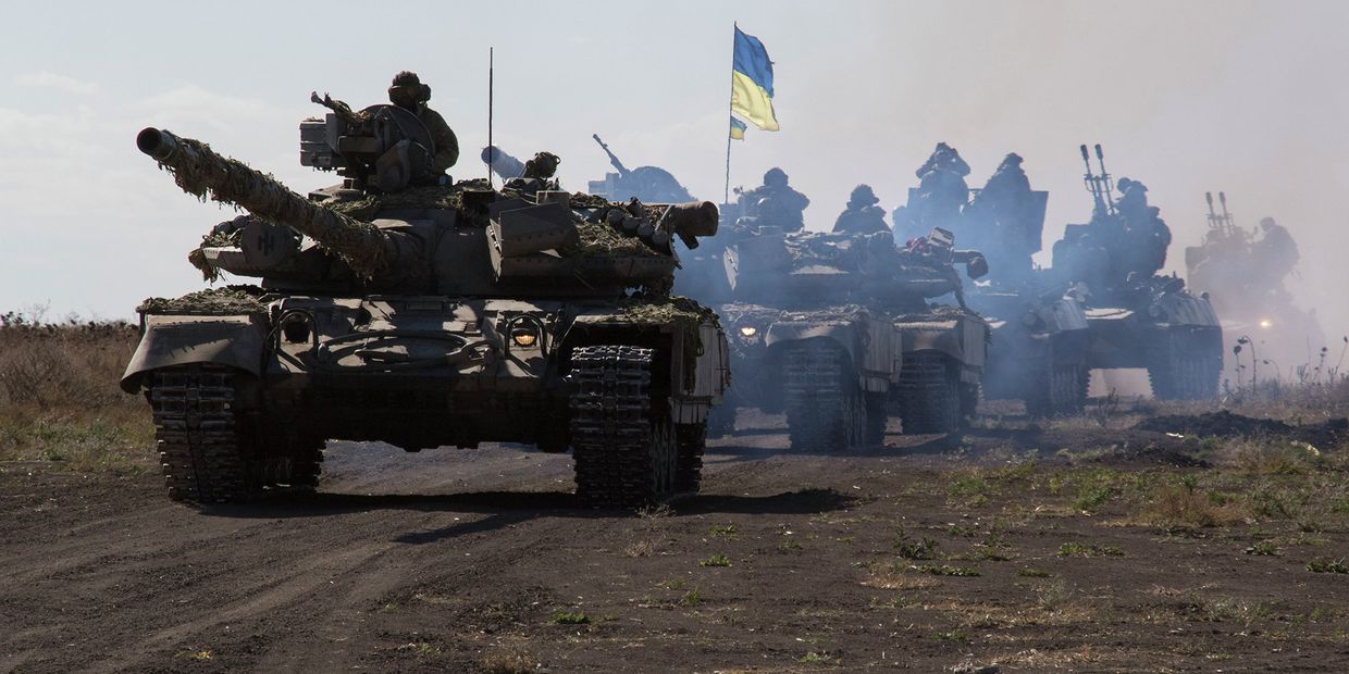 Танки украинской армии в Донецкой области