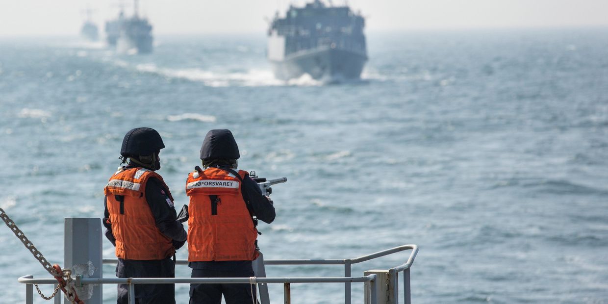 Норвежские моряки во время учений НАТО в Балтийском море Норвежские моряки во время учений НАТО в Балтийском море