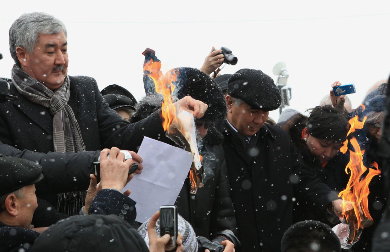 Митинг казахстанской оппозиции в Алма-Ате