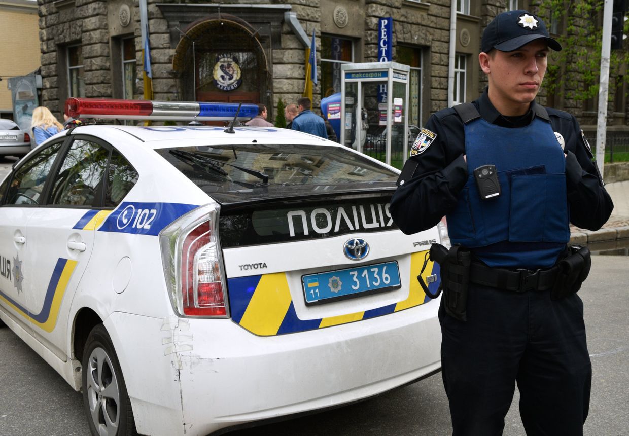 Сотрудники Украинской полиции в Киеве
