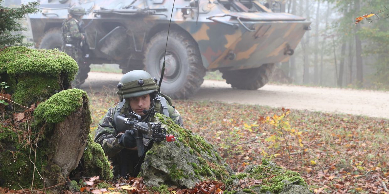 Солдаты румынской армии на военных учениях Combined Resolve III Солдаты румынской армии на военных учениях Combined Resolve III