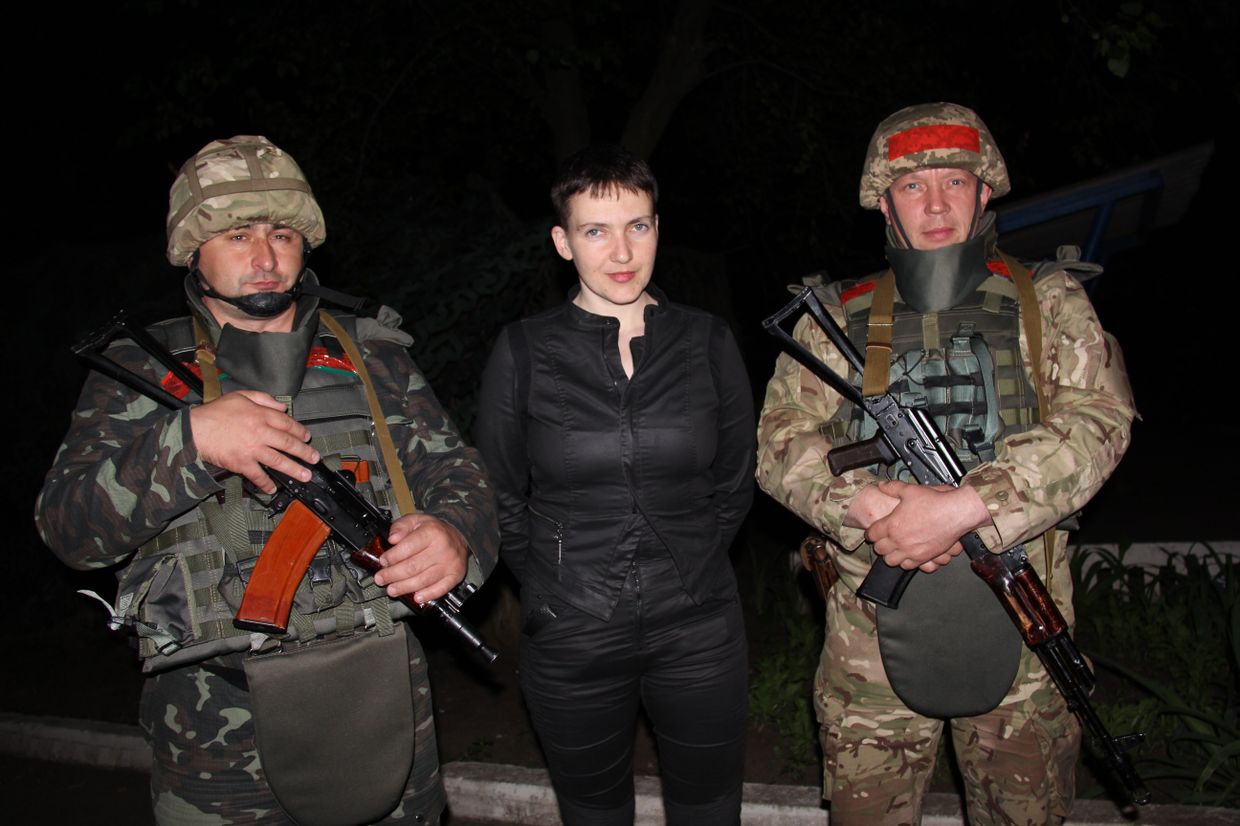 Народный депутат Украины Надежда Савченко в Славянске