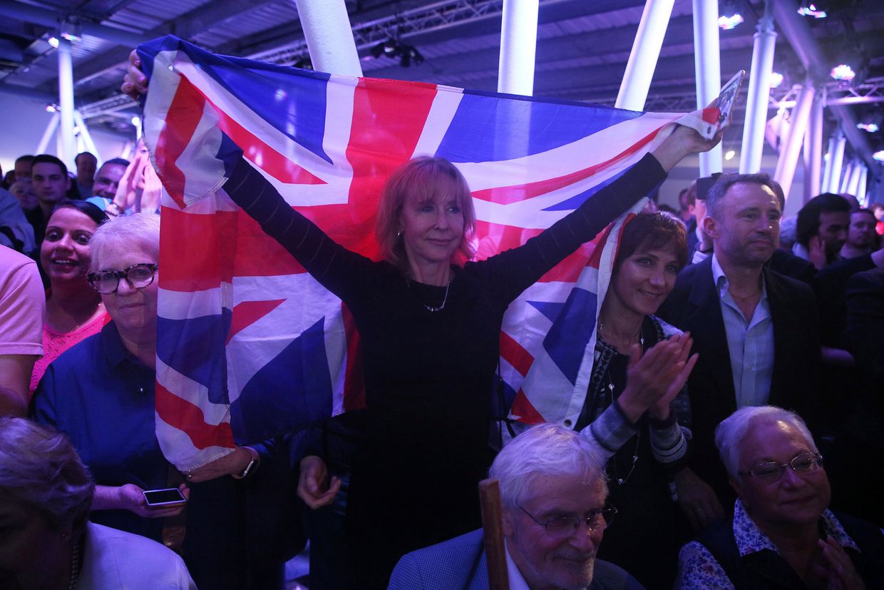 Сторонники Brexit во время акции в Лондоне