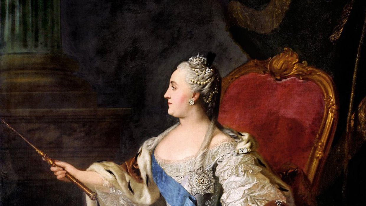 Художник Ф.С.Рокотов (1735-1808). Портрет императрицы Екатерины II. Холст, масло. Государственная Третьяковская галерея в Москве