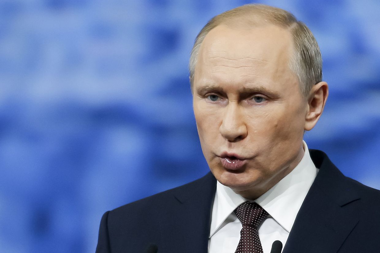 Президент России Владимир Путин на пресс-конференции