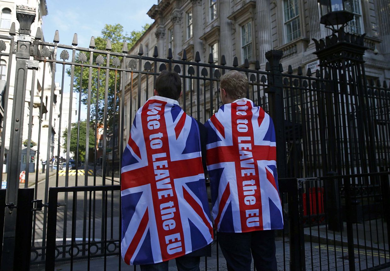 Сторонники Brexit в Лондоне, Великобритания