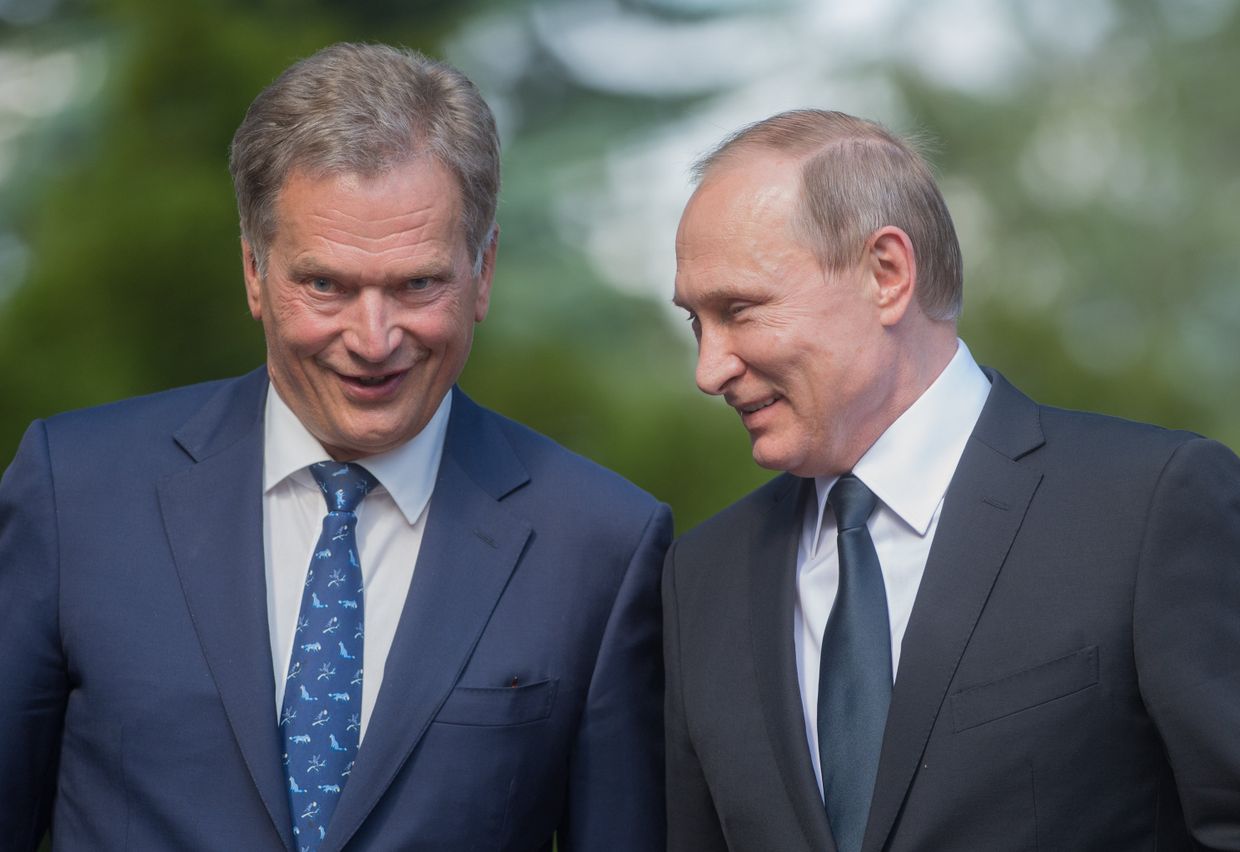 Президент РФ Владимир Путин и президент Финляндской Республики Саули Ниинистё