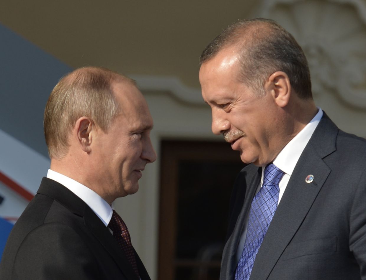 Президент России Владимир Путин и премьер-министр Турции Реджеп Тайип Эрдоган