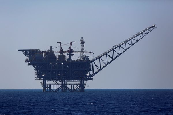 Израильская газовая платформа в Средиземном море