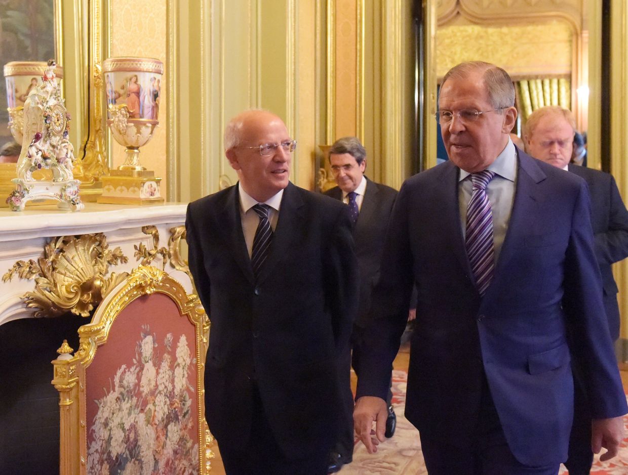Министр иностранных дел РФ Сергей Лавров и министр иностранных дел Португалии Аугушту Сантуш Силва