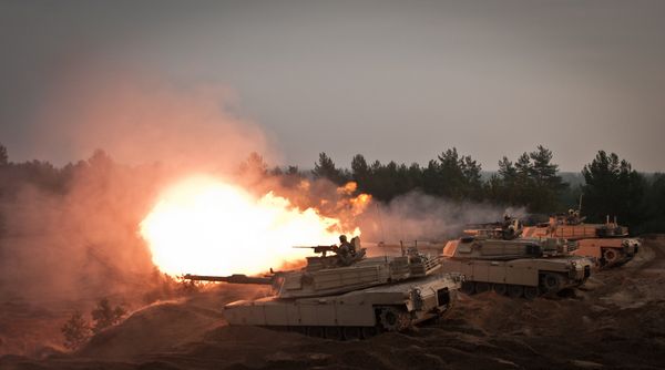 Танки «Абрамс» во время военных учений в Латвии