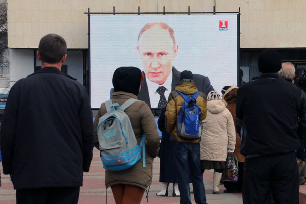 Трансляция послания президента РФ Владимира Путина к Федеральному Собранию