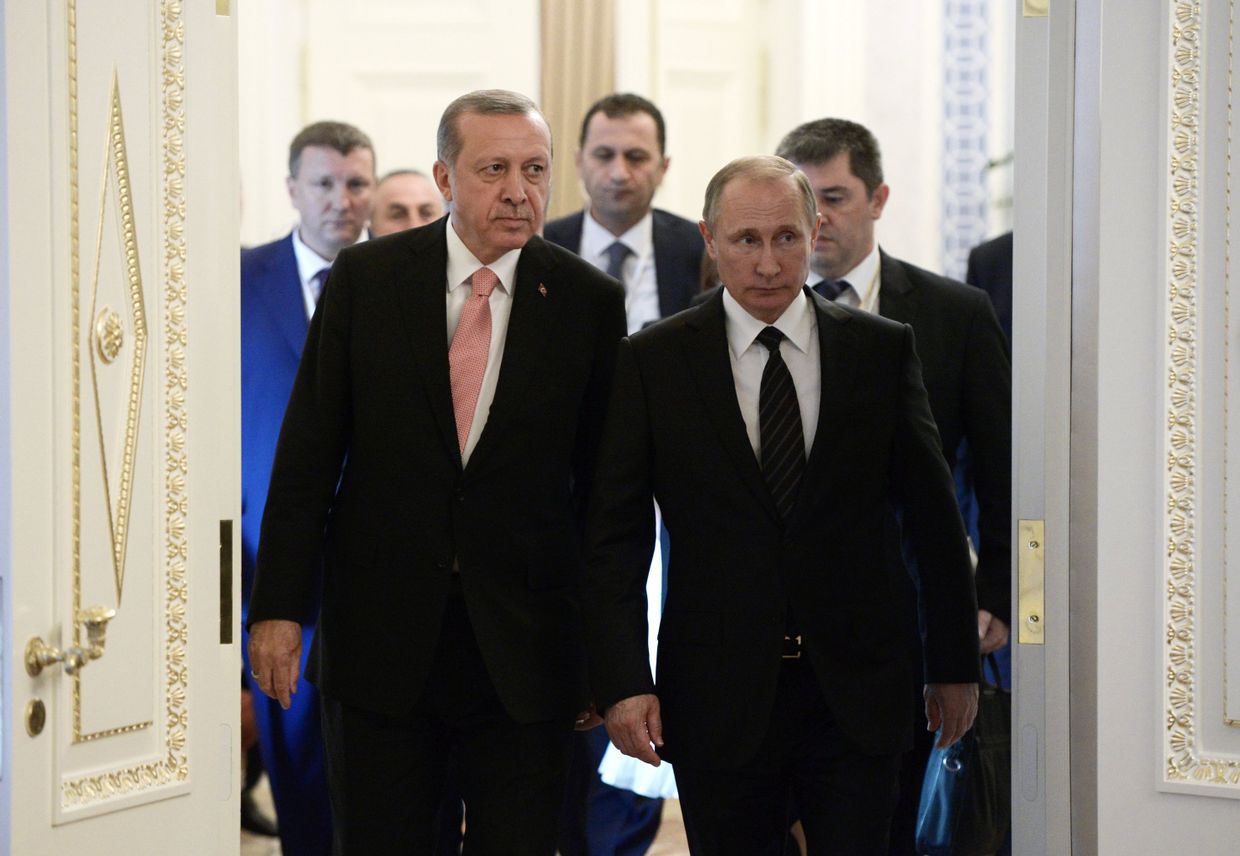 Встреча президентов России и Турции Владимира Путина и Реджепа Тайипа Эрдогана в Санкт-Петербурге. 9 августа 2016 года