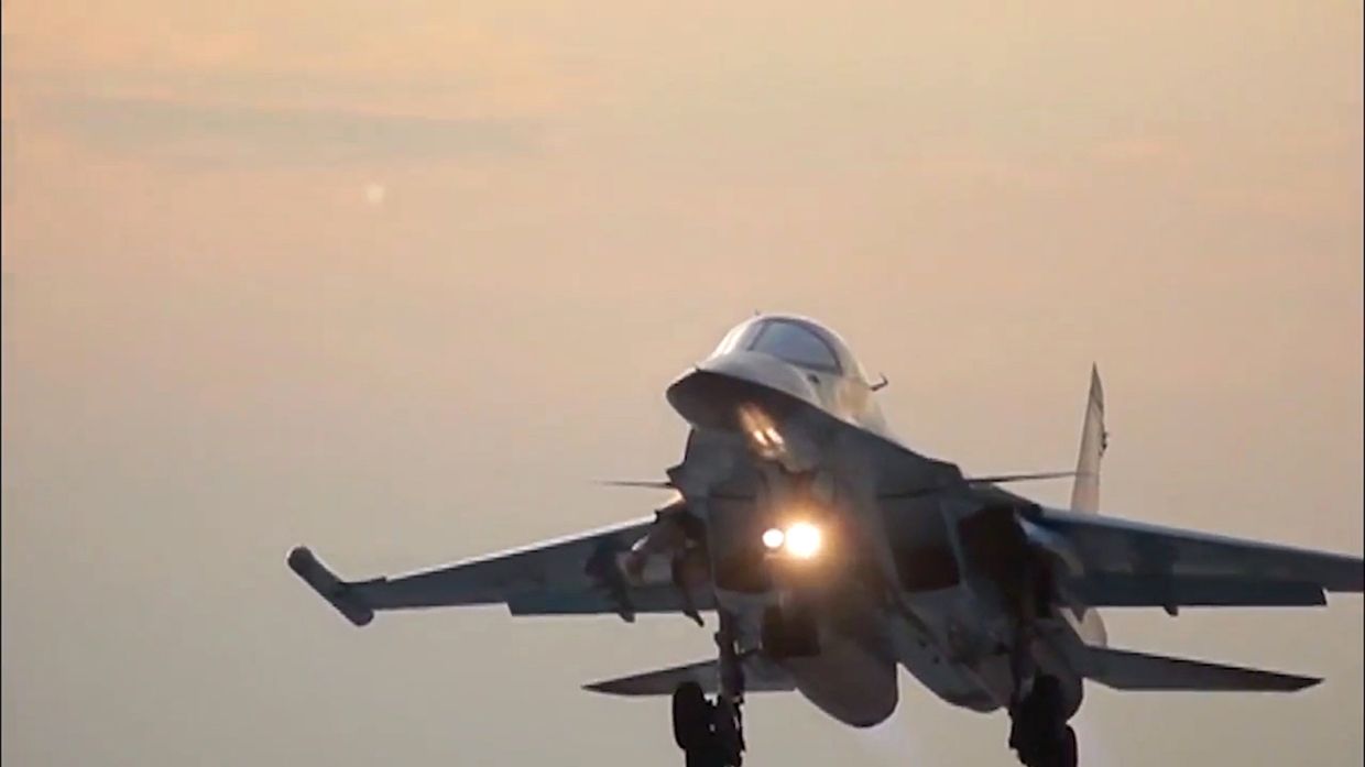 Авиаудары бомбардировщиков Су-34 ВКС РФ с авиабазы Хамадан по объектам ИГ в Сирии