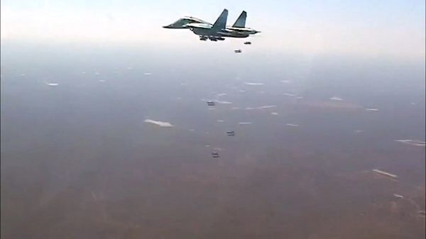 Авиаудары бомбардировщиков Су-34 ВКС РФ с авиабазы Хамадан по объектам ИГ в Сирии
