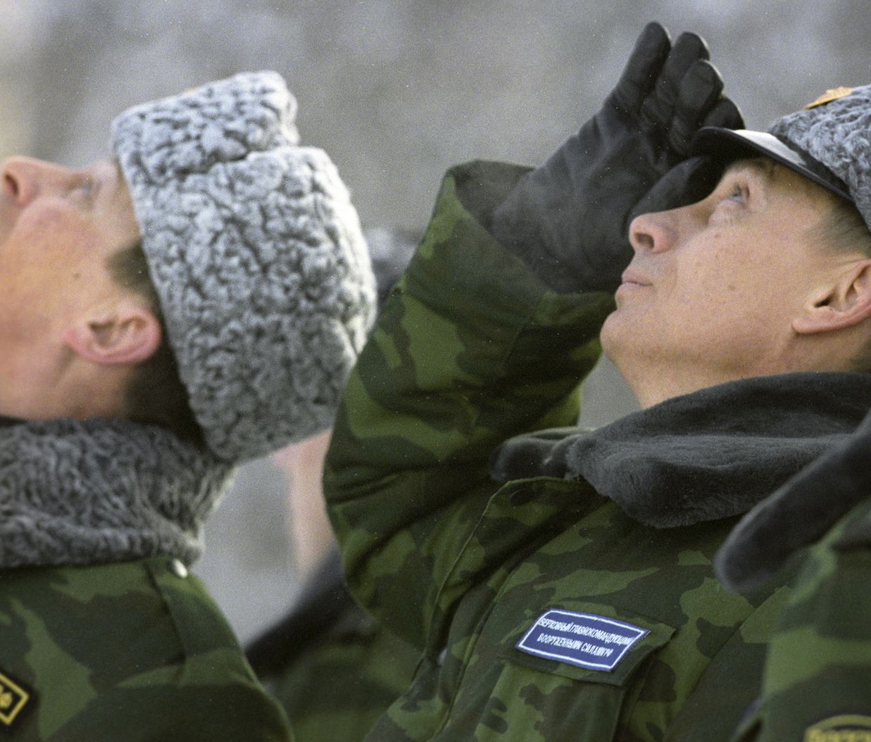 В. В. Путин и С. Б. Иванов на космодроме Плесецк