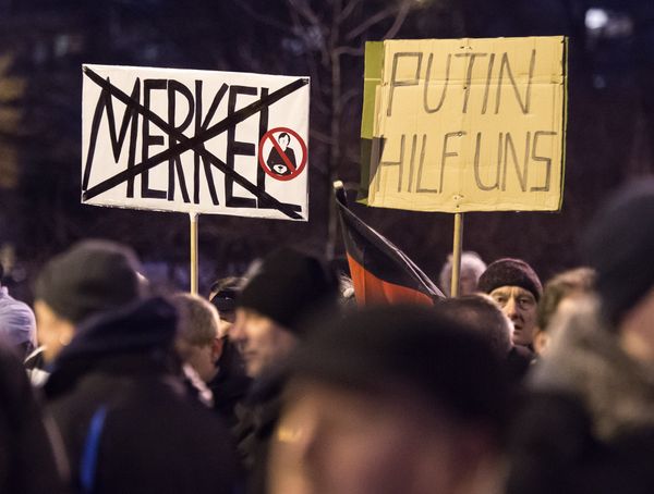 Акция протеста против миграционного кризиса в Германии