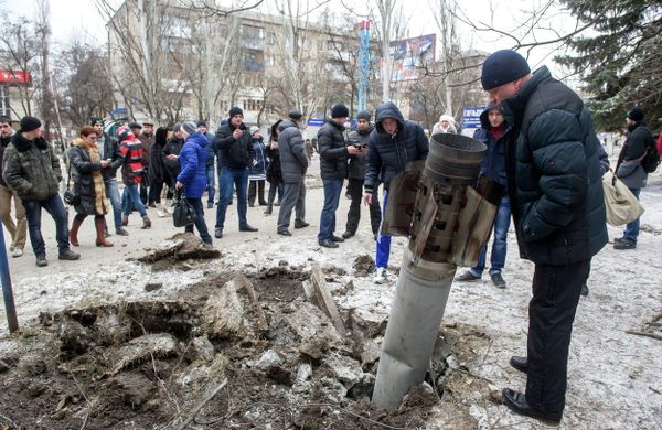 На одной из улиц Краматорска после артобстрела
