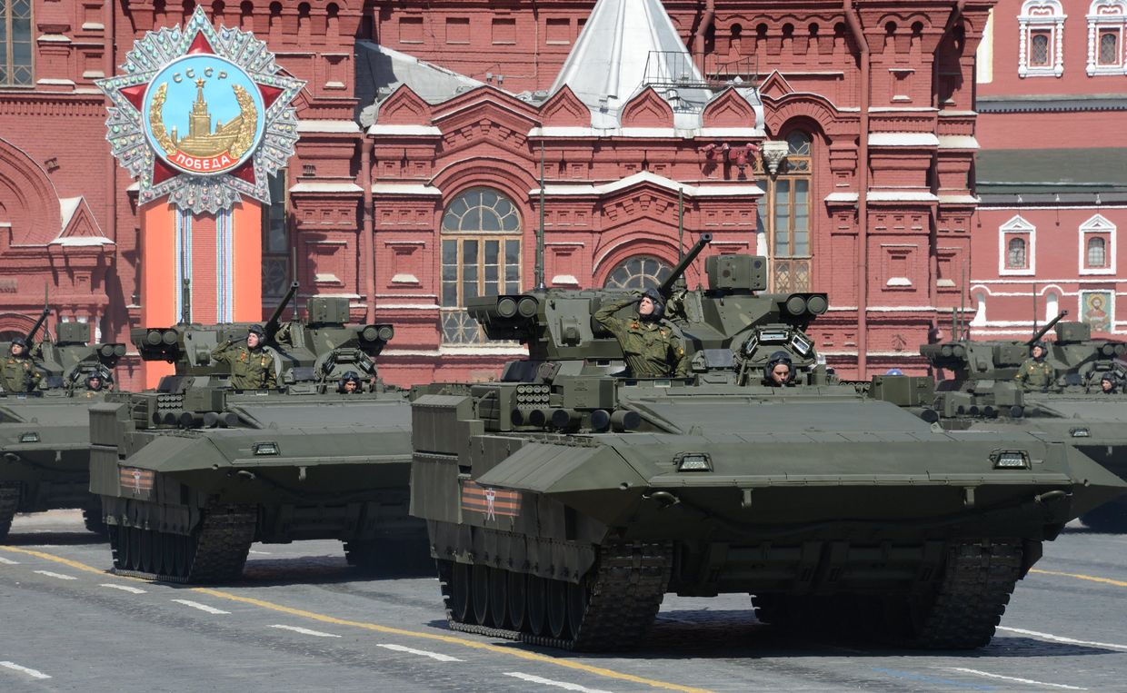 Генеральная репетиция военного парада в ознаменование 70-летия Победы в Великой Отечественной войне 1941-1945 годов