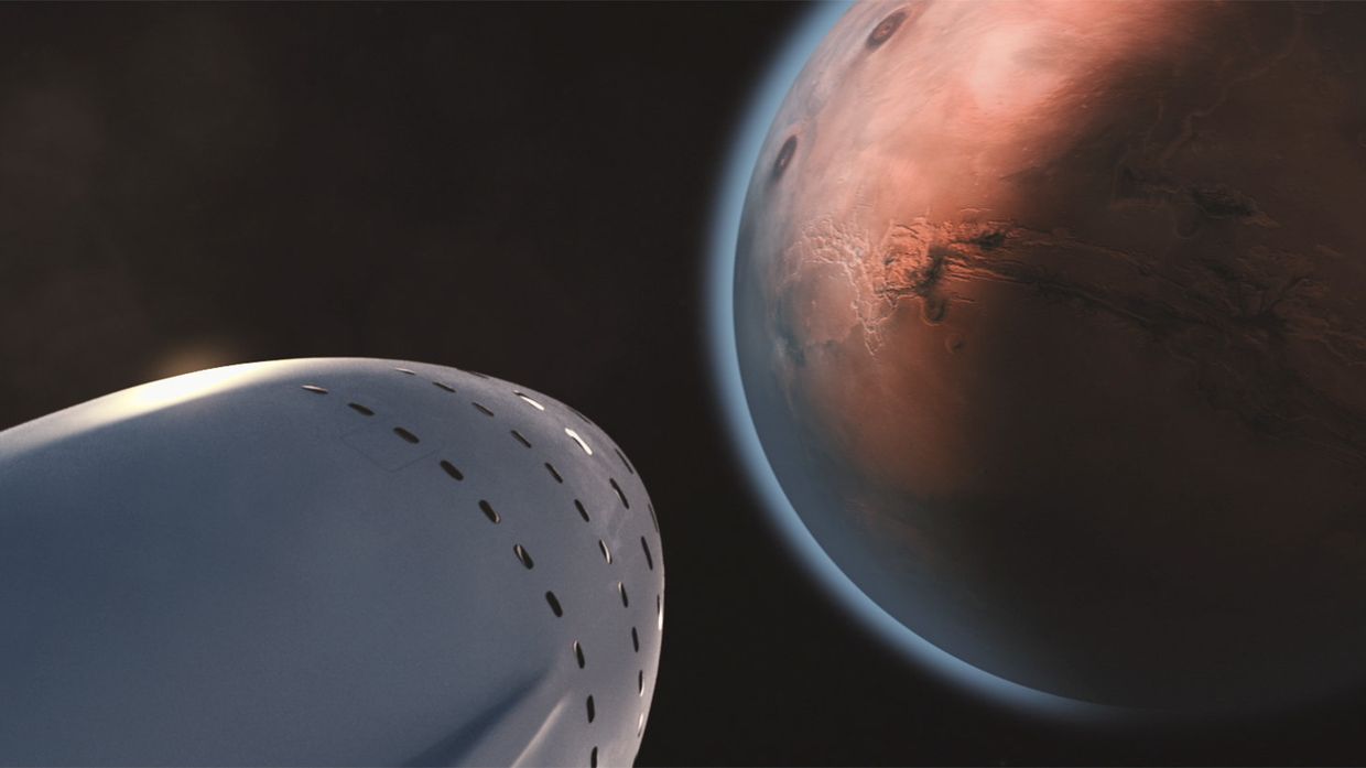 Полет на Марс по проекту компании SpaceX