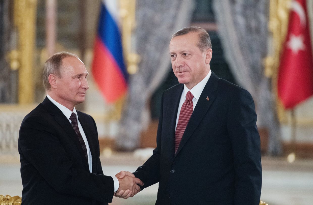 Президент РФ Владимир Путин и президент Турции Реджеп Тайип Эрдоган