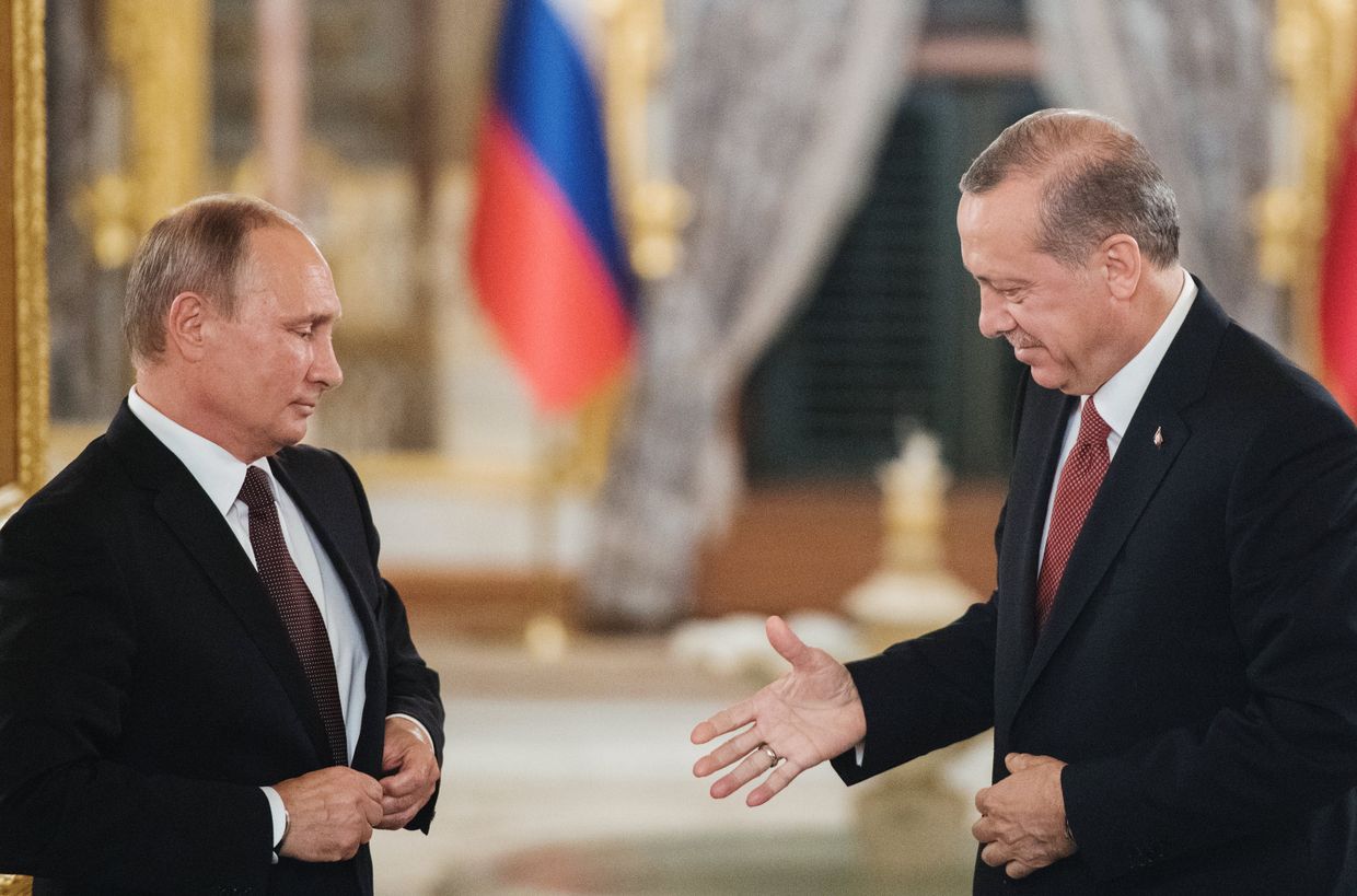 Президент РФ Владимир Путин и президент Турции Реджеп Тайип Эрдоган
