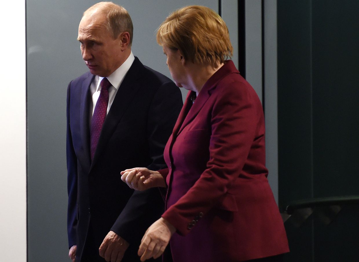 Канцлер Германии Ангела Меркель и президент России Владимир Путин