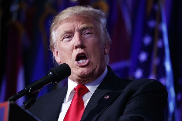 Дональд Трамп во время выступления в Нью-Йорке