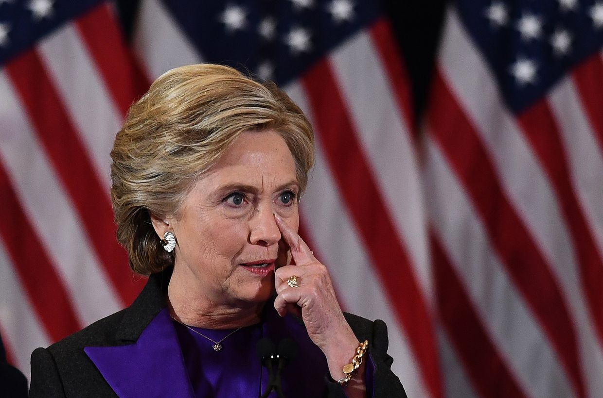 Хиллари Клинтон во время выступления в Нью-йорке, 9 ноября 2016