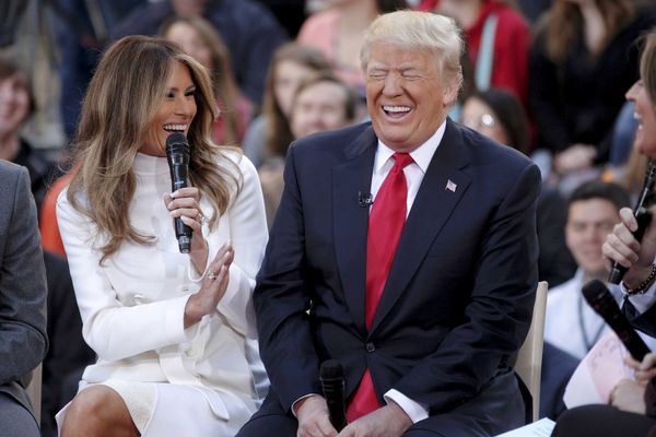 Дональд Трамп и его жена Меланья Трамп во время шоу NBC «Today»