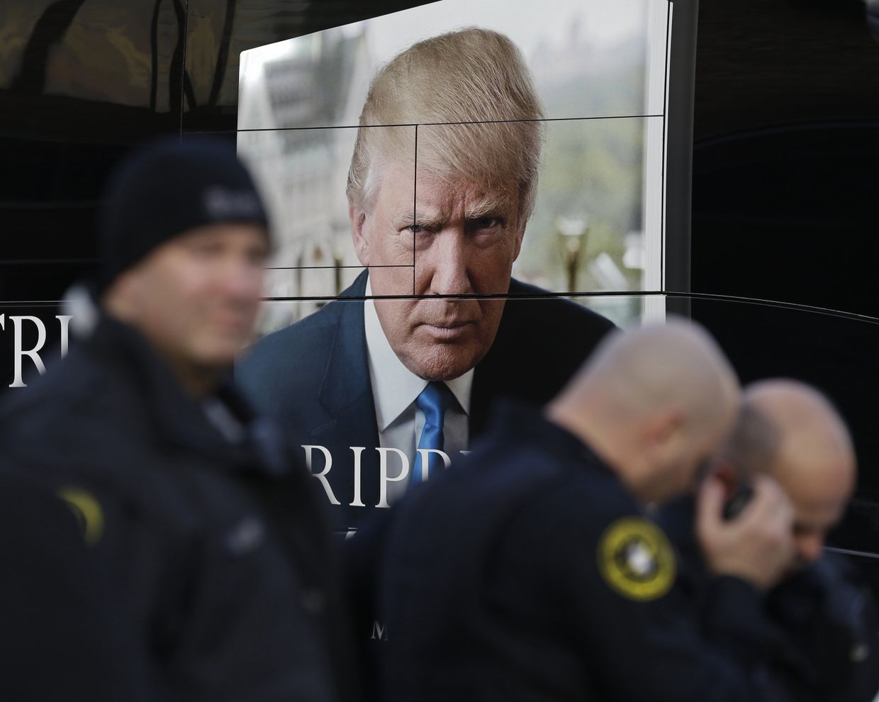 Портрет кандидата в президенты США Дональда Трампа в Милуоки