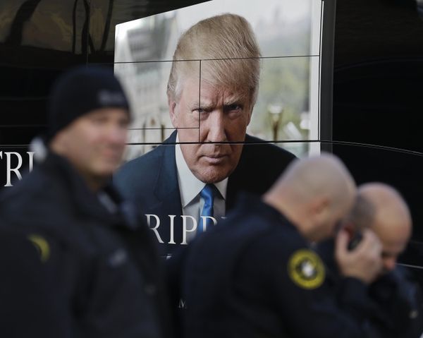 Портрет кандидата в президенты США Дональда Трампа в Милуоки