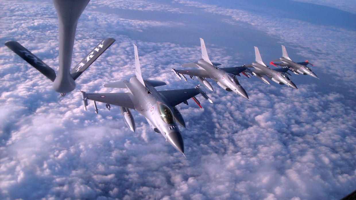 Истребители F-16 Fighting Falcon Королевских ВВС Дании