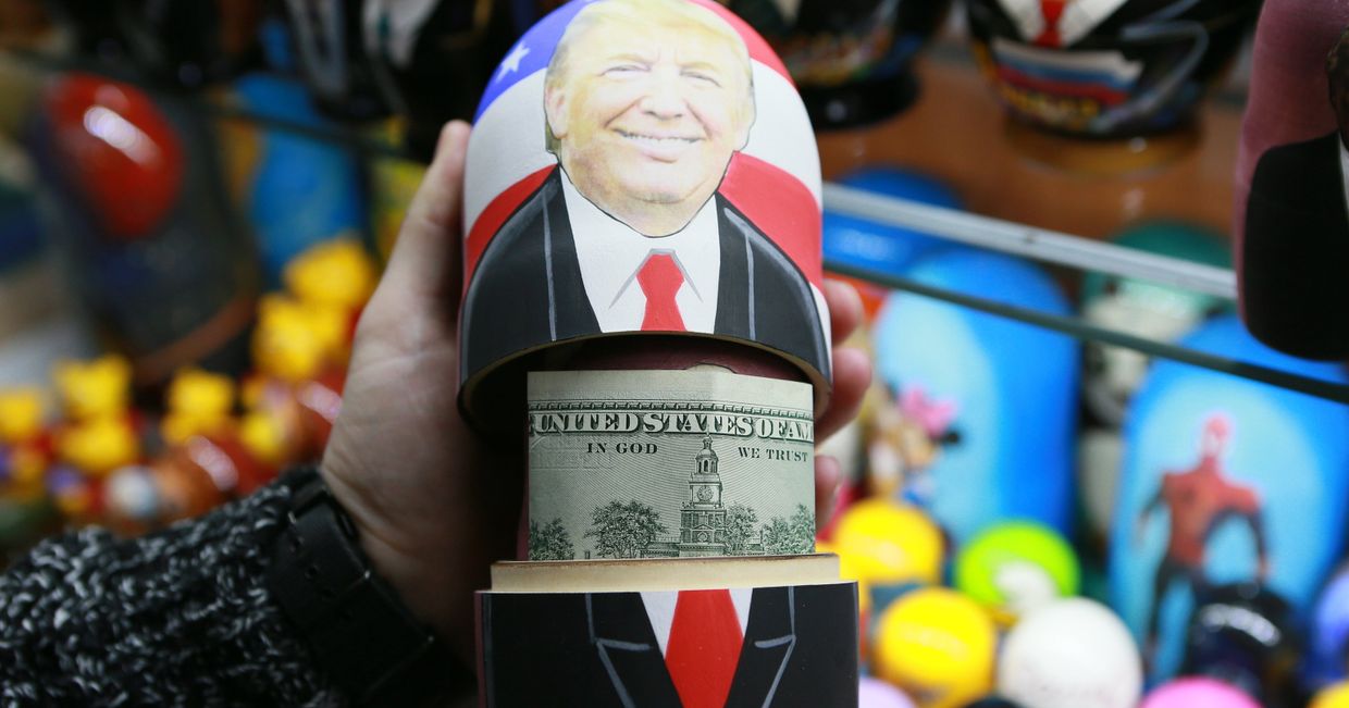Матрешки с портретом Дональда Трампа продаются в Москве
