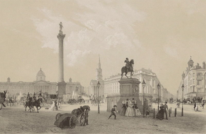 Трафальгарская площадь в Лондоне, 1847–1856